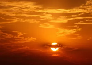 Golden Orange Sun Wallpaper