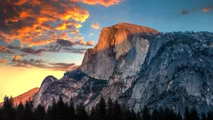 Golden Peak Mountain Wallpaper