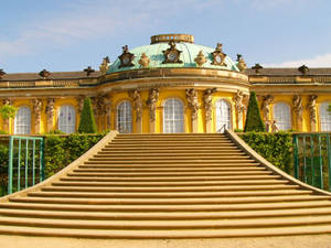 Golden Staircase Sanssouci Palace Potsdam Wallpaper