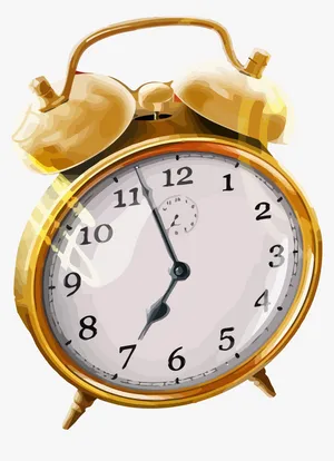 Golden Time Clock Wallpaper