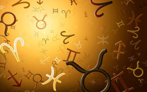 Golden Zodiac Signs Wallpaper