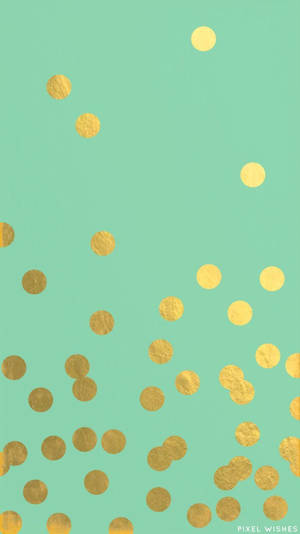 Golf Confetti On Mint Green Iphone Wallpaper