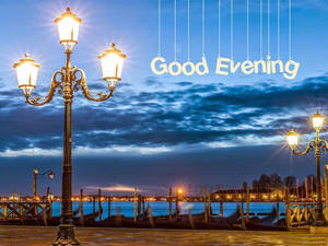 Good Evening Lamp Posts Wallpaper