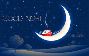 Good Night Crescent Moon Wallpaper