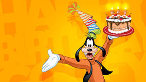 Goofy Birthday Cake Wallpaper