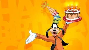 Goofy Birthday Cake Wallpaper