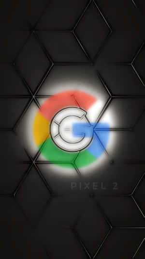Google Logo On A Black Background Wallpaper