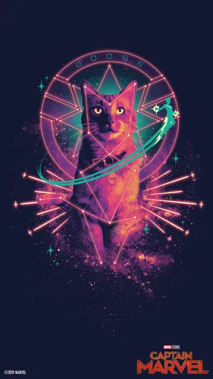 Goose Cat Marvel Phone Wallpaper