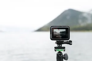 Gopro Taking A Photo Of An Island Wallpaper
