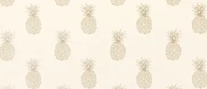 Gorgeous Cream Patterned Pineapple Wallpaper Wallpaper