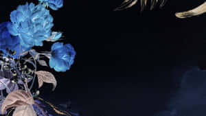 Gorgeous Dark Flower In Aesthetically Appealing Landscape Wallpaper