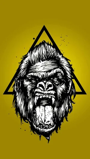 Gorilla Art Head Wallpaper