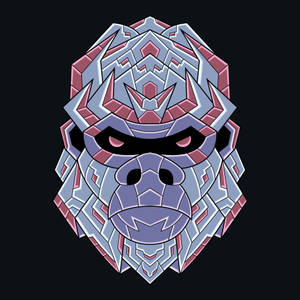 Gorilla Pastel Polygon Art Wallpaper