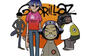 Gorillaz Hd White Orange Wallpaper