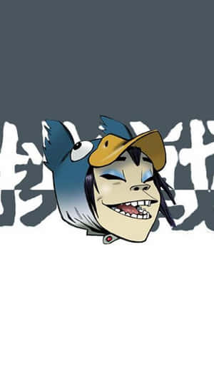 Gorillaz Iphone Noodle With A Bird Hat Wallpaper