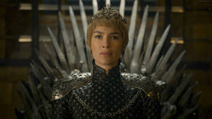 Got Cersei Lannister Iron Throne Scene Wallpaper