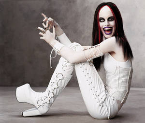Goth Style White Outfit Wallpaper