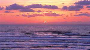 Gradient Aesthetic Ocean Sunset Wallpaper