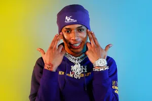 Gradient Blue Nle Choppa Wallpaper
