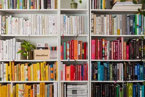 Gradient Color Books Library Wallpaper