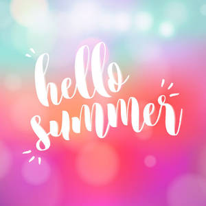 Gradient Hello Summer Graphic Wallpaper