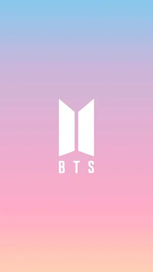 Gradient Pink Bts Logo Wallpaper