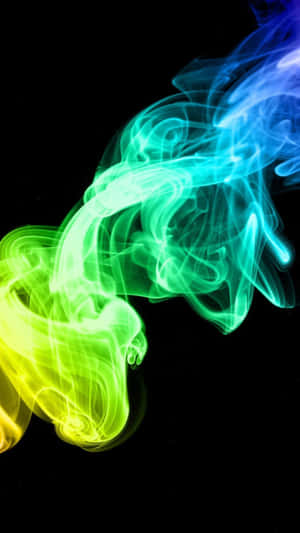 Gradient Yellow To Green Smoke Wallpaper