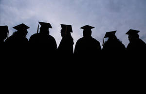 Graduation Rites Silhouette Wallpaper