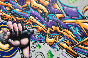 Graffiti Music Themed Wallpaper