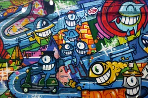 Graffiti Of Cryptic Creatures Wallpaper