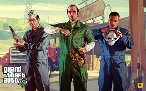 Grand Theft Auto V Masks Up Wallpaper