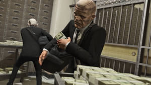 Grand Theft Auto V Stealing Money Wallpaper
