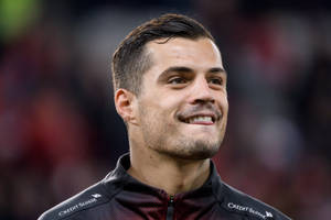 Granit Xhaka Close-up Facial Hair Wallpaper