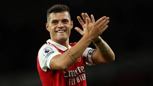 Granit Xhaka Happily Clapping Wallpaper