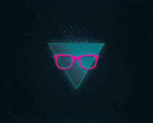 Graphic Design Groovy Pink Eyeglasses Wallpaper