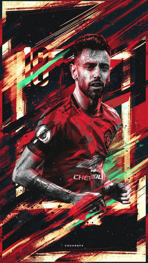 Graphic Fan Art Bruno Fernandes Wallpaper