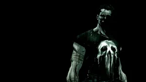 Graphic Illustration Of The Punisher On Desktop Wallpaper