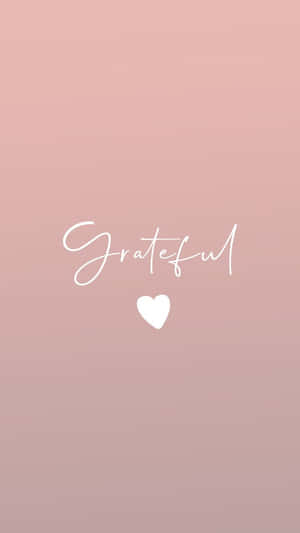 Gratitude Heart White Wallpaper