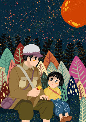 Grave Of The Fireflies Adorable Art Wallpaper