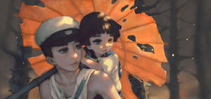 Grave Of The Fireflies Realistic Art Wallpaper