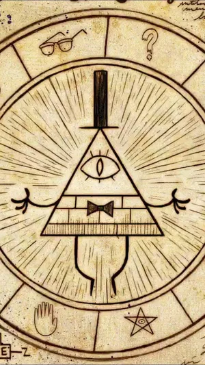 Gravity Falls Bill Fan Art Pentagram Wallpaper