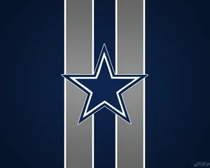 Gray And White Stripe Dallas Cowboys Logo Wallpaper
