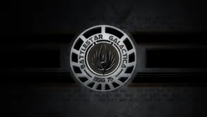 Gray Battlestar Galactica Logo Wallpaper