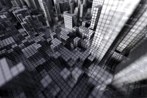 Gray Cube Blocks Wallpaper