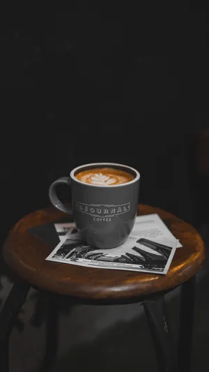 Gray Cup Of Coffee Wallpaper