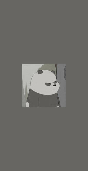 Gray Panda We Bare Bears Wallpaper