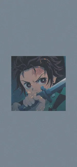 Gray Tanjiro Aesthetic Wallpaper