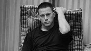 Grayscale Channing Tatum Wallpaper