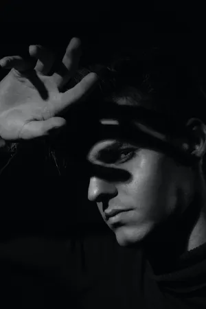 Grayscale Male Pose Wallpaper