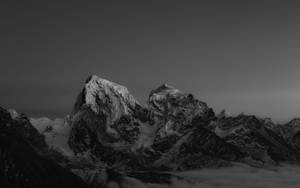 Grayscale Mountains Macos Wallpaper